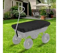 Housse de chariot pliable pour chariot de jardin, tissu Oxford 210D imperméable avec doublure TPE, convient aux chariots à benne de 140 x 94 cm, cordon de serrage réglable pour l'extérieur