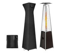 Housse de chauffage de patio extérieur - protection imperméable et résistante aux rayons UV avec fermeture éclair - couvercle pour radiateur pyramidal vertical, pour pelouse, terrasse et jardin