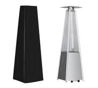 Housse de chauffage de terrasse imperméable et robuste de 228,6 cm en triangle avec système de ventilation, protège les chauffages extérieurs de style pyramide de la pluie, de la poussière et de la