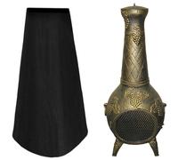 Housse de cheminée imperméable et résistante aux UV 2021 pour petits foyers - Protection durable pour barbecue extérieur noir