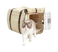 Housse De Chenil pour Chien - Protecteur Respirant Équipé De Poignées | Housse pour Cage De Transport Chat avec Fenêtre en Maille Et Antidérapant,pour Le Transport Aérien des Chats de Compagnie