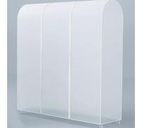 Housse de cintre double couche en PEVA, hauteur supplémentaire 150/180/200 cm, housse anti-poussière avec fermeture éclair, housse de tringle for manteaux, costumes, robes(150x50x180cm)