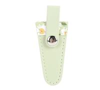 Housse de ciseaux en cuir PU, étui de protection, anti-poussière, résistant aux taches, gaine de ciseaux pour broderie, couture, accessoires d'artisanat, 1 pièce (Fleur noire)