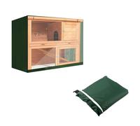 Housse de Clapier à Lapin Housse Universelle pour Clapier à Lapin Imperméable Cage à Lapin, Double Couche Housse de Clapier Coupe-Vent Imperméable Couverture de Cage Thermique 122 cm Durable 21