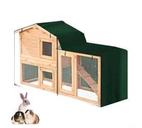 Housse de clapier triangulaire en tissu Oxford imperméable avec fenêtre et ventilation pour animaux domestiques (180 x 52 x 86 cm)