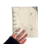 Housse de classeur à eau en PVC, 6 trous perforés, 125 x 148 mm, carnet de notes, journal, carte, protection de classeur, rechargeable, couverture de carnet
