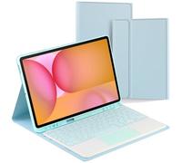 Housse de clavier Bluetooth sans fil pour Samsung Galaxy Tab S10 FE+ (13,1") SM-X620 | SM-X626B, étui avec clavier et souris trackpad