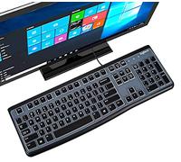 Housse de Clavier Compatible avec Logitech K120 MK120, Protecteur en Silicone Ultra Fin, Noir