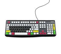 Housse de clavier en silicone pour clavier Logitech K120 / MK120 - Ergonomique - Clavier filaire USB - Étanche à la poussière - K120 - Coloré