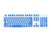 Housse de Clavier en Silicone pour Clavier Logitech K120 & MK120 - Ergonomique - Clavier Filaire USB - Ultra Fin - pour Logitech MK120 K120, Bleu