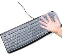 Housse de clavier en silicone pour clavier Logitech K120 & MK120 Ergonomique Clavier filaire USB Ultra fin Transparent