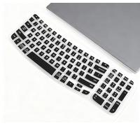 Housse de clavier en silicone pour Logitech K780 / Ergo K860 / Wave Keys - Transparente - Anti-poussière - Étanche - Protection (touches ondulées) - Noir