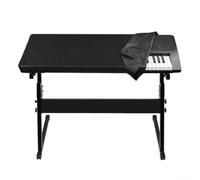 Housse de clavier pour 88 à 61 touches numériques anti-poussière en tissu Oxford imperméable avec cordon élastique Noir Grande taille (61 claviers)