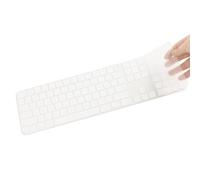 Housse de clavier pour clavier Apple Magic 2024 avec Touch ID et pavé numérique modèle A3119 - Protection ultra fine en silicone (4 touches sur la gauche de la barre spatiale) - Transparent