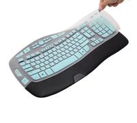 Housse de clavier pour clavier sans fil Logitech K350 MK550 MK570 Wave sans fil, protection de clavier en silicone anti-poussière pour clavier Logitech K350 MK550 MK570 (menthe dégradée)