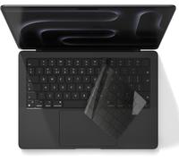 Housse de clavier pour MacBook 14" 16" M4 Pro/Max Chip modèle A3112 A3185 A3401 A3186 A3403 Disposition UK/EU (TPU gris transparent)