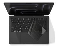 Housse de clavier pour MacBook 14" 16" M4 Pro/Max Chip modèle A3112 A3185 A3401 A3186 A3403 Disposition UK/EU (TPU gris transparent)
