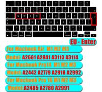Housse de clavier pour MacBook Air & Pro M3 M2 M1 A3113 A3114 A2941 A2681 A2992 A2991 A2918 A2779 A2780 A2442 - Type A3113 EU Black