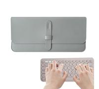 Housse de clavier sans fil, pochette de rangement en cuir PU, sac de rangement fin pour claviers de 30,5 cm, étui étanche avec doublure intérieure et fente latérale pour voyage ou installation