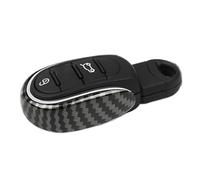 Housse de clé de Voiture Coque de clé Porte-clés Compatible avec Mini Cooper Après 2014 Troisième Génération Série F F54 F55 F56 F57 F60 PJ01 (Coque de clé Type A, Fibre de Carbone)