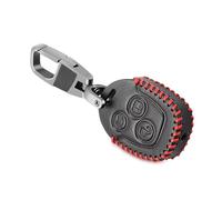 Housse de clé de Voiture en Cuir télécommande Porte-clés 3 Boutons pour Ford Mondeo Focus Transit Festiva Fusion Costume Fiesta KA MK4