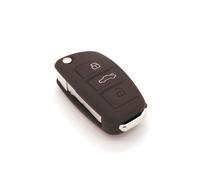 Housse De Clé En Silicone Pour Audi A1 A2 A3 A4 A5 3 Boutons - Noir