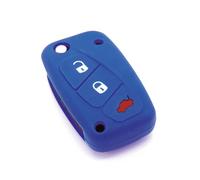 Housse De Clé En Silicone Pour Fiat Punto Bravo Stilo Ducato Panda Brava Bleu Foncé