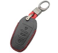 Housse De Clé Télécommande Voiture avec Porte-clés pour Citroen C4L DS6 C6 DS5 DS4