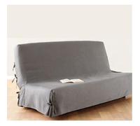Housse de clic clac coloris gris clair 100% coton - Dim : 140 X 200 cm