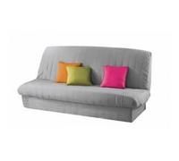 Housse de clic-clac - PARIS PRIX - Essentiel - Gris - 185 à 200 cm x 120 à 140 cm - Matelassée