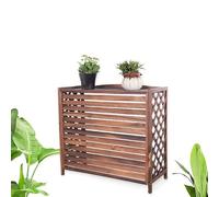 Housse de climatiseur avec support de fleurs caché 85 x 35 x 75 cm, 100 x 43 x 94 cm, design résistant aux intempéries (110 x 50 x 145 cm)