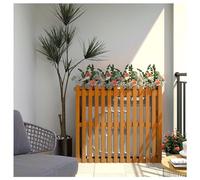 Housse de climatiseur d'extérieur avec support en bois - Unité de climatisation ou grille résistante aux intempéries, support de présentation pour pompes à chaleur, décoration extérieure et élégante