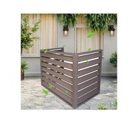 Housse de climatiseur d'extérieur en aluminium marron 100 cm Dissimule efficacement les unités de climatisation et poubelles Design à trois côtés pour une esthétique améliorée
