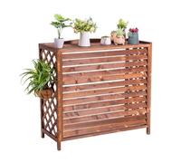 Housse de climatiseur d'extérieur en bois et support de présentation pour plantes, clôture décorative et poubelle pour unités de climatisation 81 x 30 x 72 cm et 115 x 54 x 95 cm