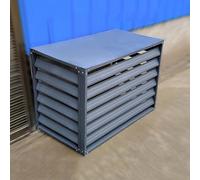 Housse de climatiseur d'extérieur et support de plante en aluminium marron pour pompes à chaleur intérieures et extérieures et unités de climatisation Grille décorative
