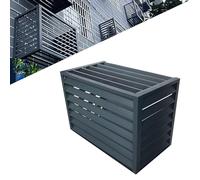 Housse de climatiseur d'extérieur pour pompe à chaleur, écran de clôture décoratif, réduit le bruit, améliore la façade, barrière acoustique avec grille inclinée