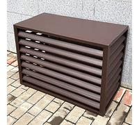 Housse de climatiseur extérieur et clôture d'intimité - Séparateur d'espace et poubelle en alliage d'aluminium pour la protection des unités de climatisation et des pompes à chaleur
