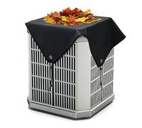 Housse de climatiseur pour unités extérieures, noire résistante à la neige et imperméable, pare-soleil à condensateur CA pour unité extérieure, housse de climatiseur centrale très résistante (noir,