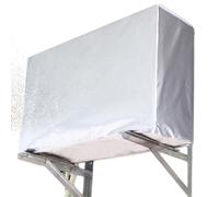 Housse De Climatiseur Protection Extérieure Housse Anti-Poussière Pour Climatiseur Fenêtre - Tissu Argenté Lavable (80-100cm) Protection Contre/Débris Extérieurs
