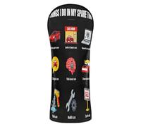 Housse de club de golf en cuir de qualité supérieure imperméable avec étiquettes interchangeables pour conducteur de parcours hybride en bois passionné de temps libre