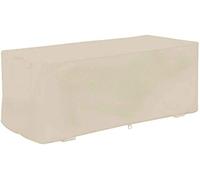 Housse de coffre de terrasse imperméable beige - 132,1 x 63,5 x 55,9 cm - Résistante aux intempéries, durable et protégée contre les UV pour meubles d'extérieur (beige, 157,5 x 76,2 x 68,6 cm)