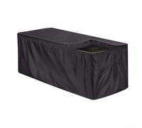 Housse de coffre de terrasse robuste en tissu Oxford 210D imperméable pour banc de rangement extérieur, meubles de jardin, table ottomane, housse anti-poussière 130 x 60 x 71 cm (L x l x H)