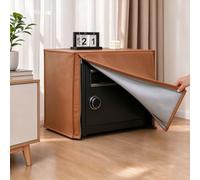 Housse de Coffre Housse Décorative Polyvalente Coffre-fort Armes | Housse Protection Intégrale pour Coffre-fort ou Caisson de Sécurité, en Cuir Ciré(D,W16.9x14.2xH14.2"/43x36x36cm)