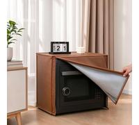 Housse de Coffre Housse Décorative Polyvalente Coffre-fort Armes | Housse Protection Intégrale pour Coffre-fort ou Caisson de Sécurité, en Cuir Ciré(A,W16.9x14.2xH14.2"/43x36x36cm)