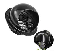 Housse de conduit d'air en acier inoxydable avec déflecteur de pluie intégré et filet anti-insectes, conçu pour une ventilation fiable sur les murs extérieurs et les conduits ronds (70 mm)