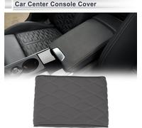 Housse De Console Centrale De Voiture Housse D'accoudoir De Voiture 12.6"x8.66"x2.36" Cuir Nappa Gris