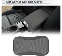 Housse De Console Centrale De Voiture Housse D'Accoudoir De Voiture 13,19" X 7,28" X 0,79" Gris Simili Cuir Motif Grille