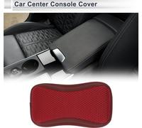 Housse De Console Centrale De Voiture Housse D'Accoudoir De Voiture 13,19" X 7,28" X 0,79" Rouge FoncšŠ Simili Cuir Motif Grille
