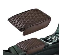 Housse de console centrale de voiture, rembourrée, en cuir, avec poches latérales, pour caravane, SUV, camion, monospace, course