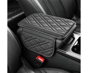 Housse de Console Centrale pour VW ID.4 X 2021-2023 | Coussin Accoudoir Central Voiture Coussin en Cuir Premium Protection Poches Organisatrices Accessoire